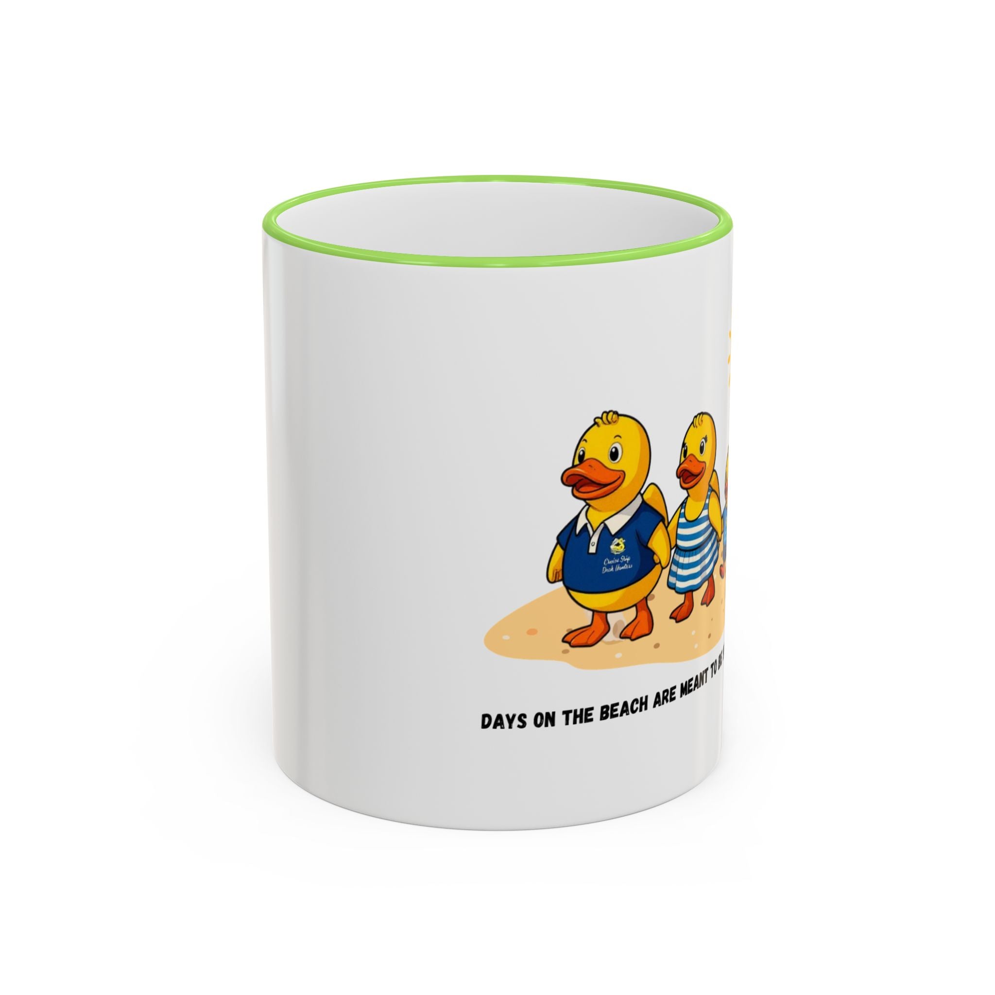 Beach Duck  Family Accent Rim Mug — "Days on the Beach Family"