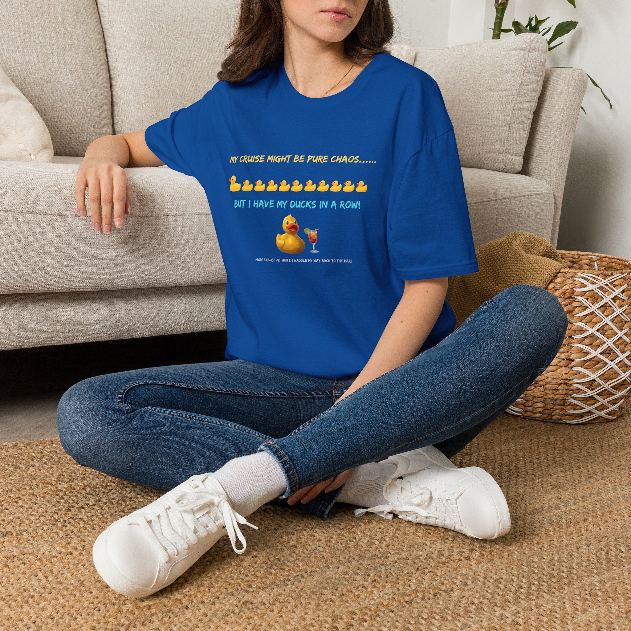 Cruise Chaos Rubber Duck T-Shirt — "My Cruise Might Be Pure Chaos... But I Have My Ducks In A Row"