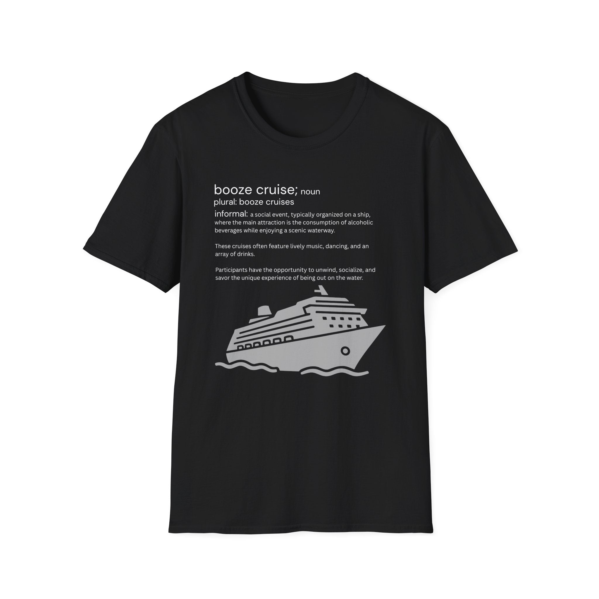 Booze Cruise Definition T-Shirt — Funny Cruise Party Graphic Tee