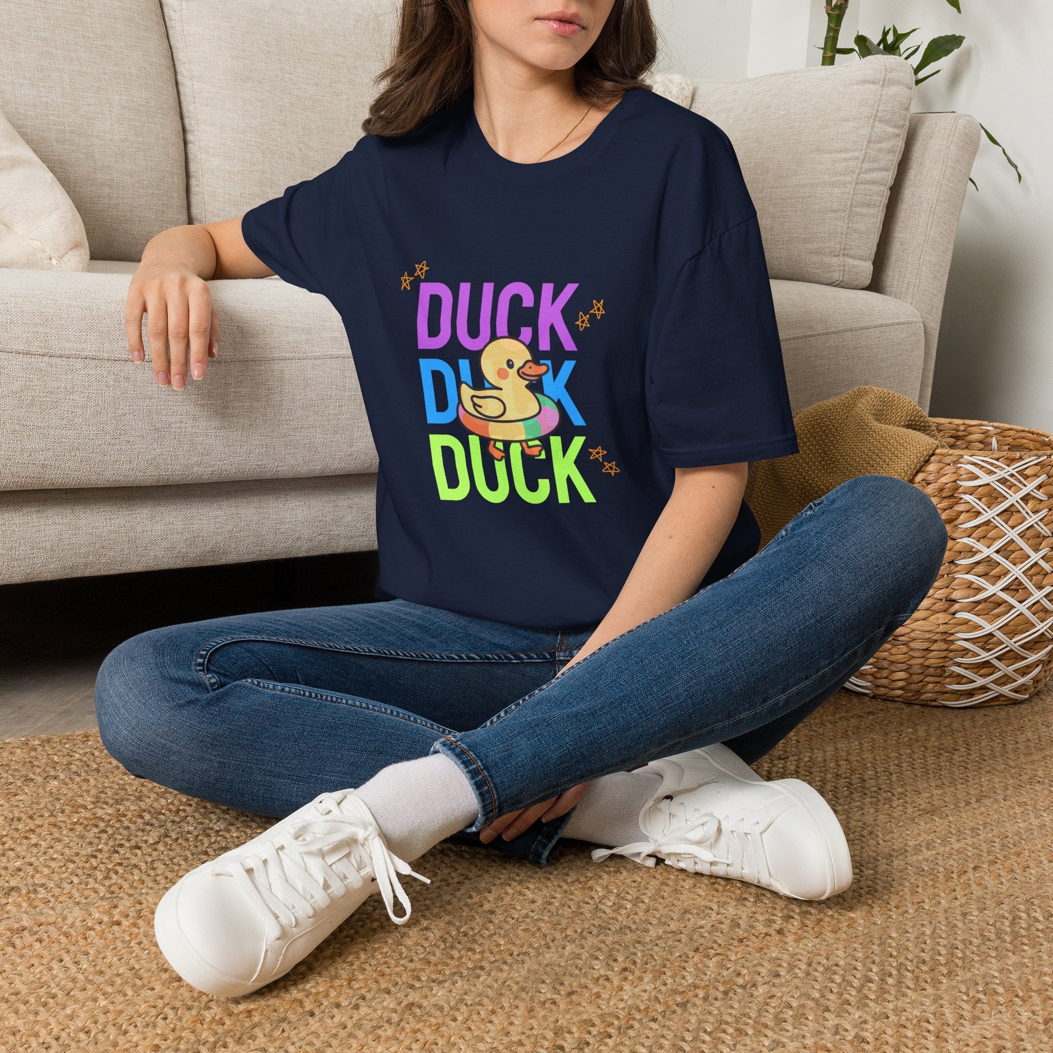 Rubber Duck T-Shirt — Cute Neon Duck Kids & Adult Graphic Tee