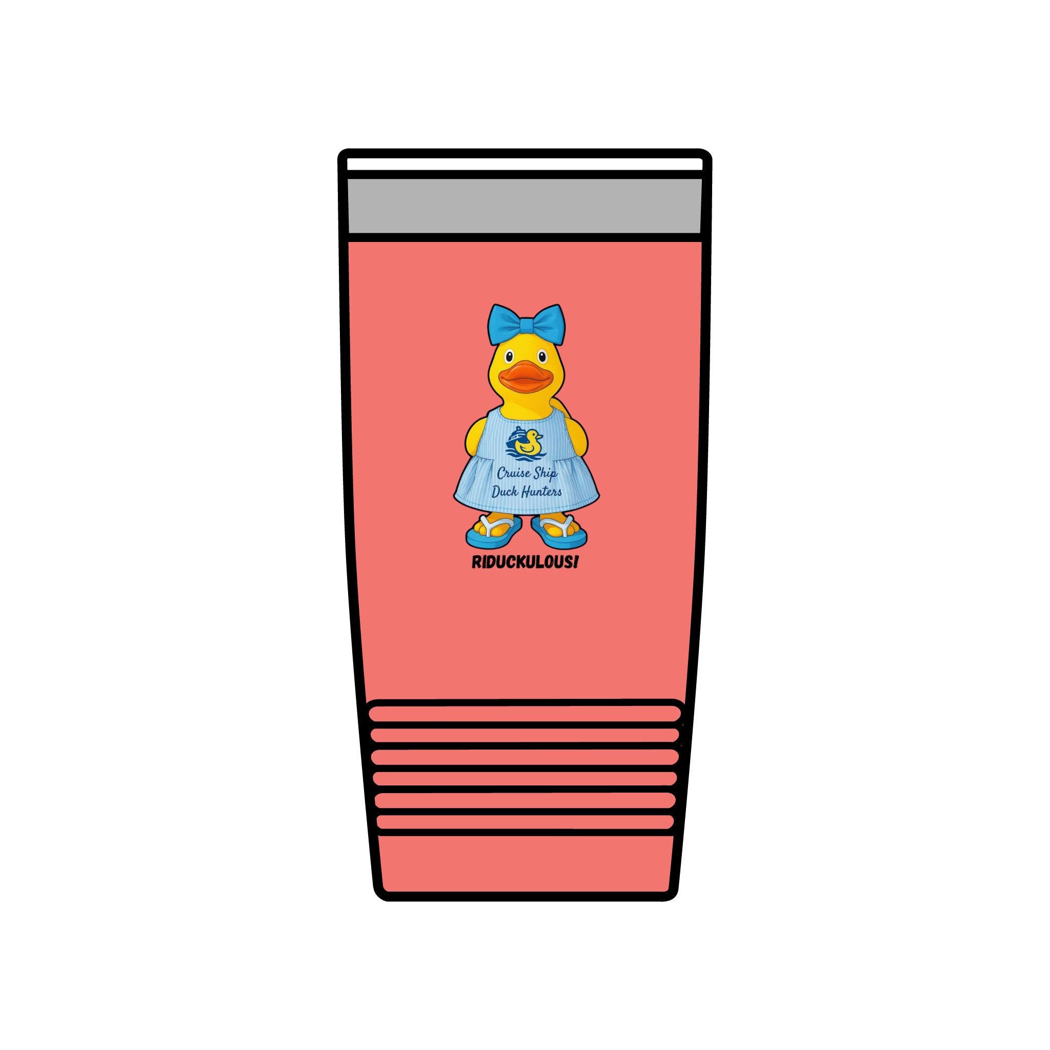 20oz Insulated Tumbler — Cute Rubber Duck "Ridiculously" Design