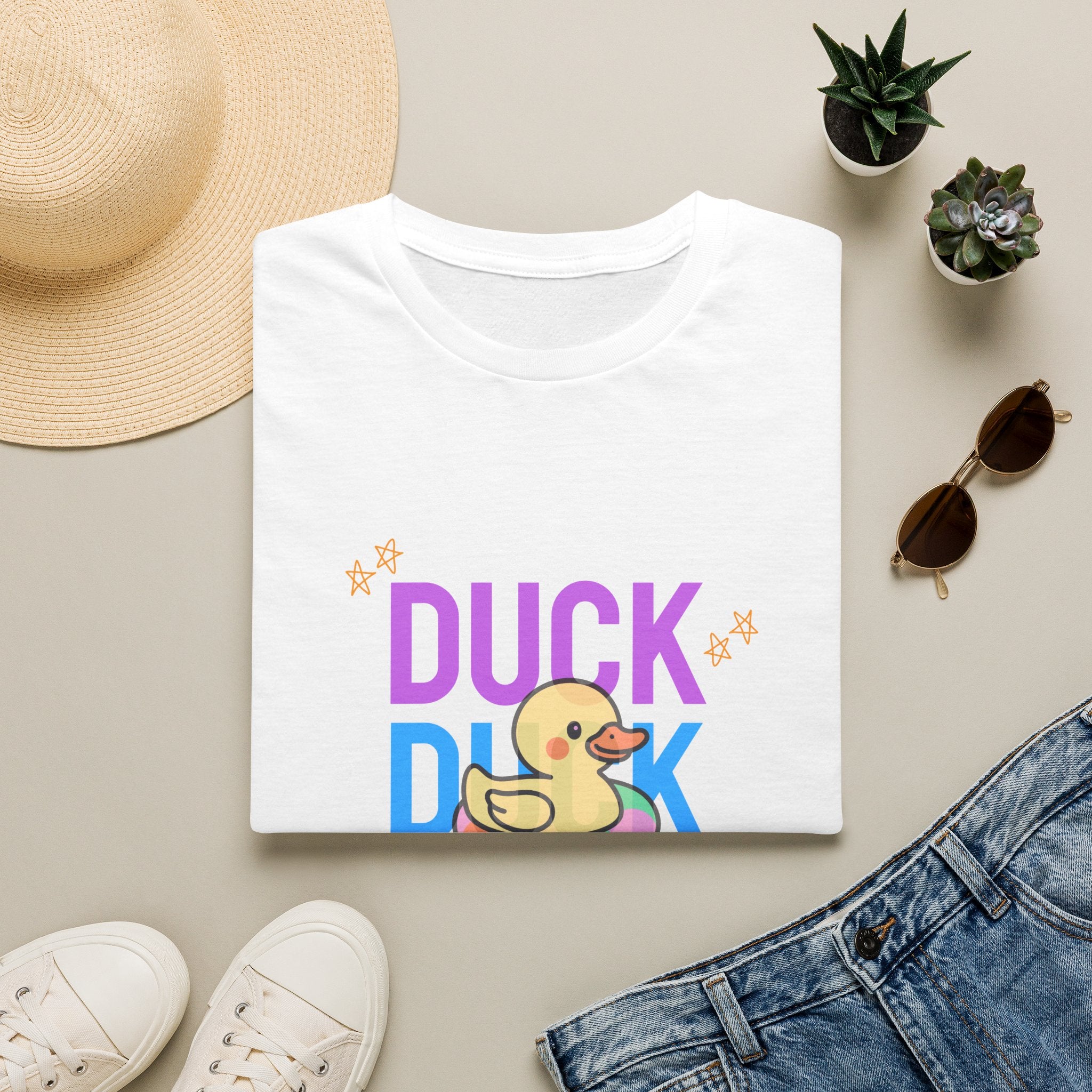 Rubber Duck T-Shirt — Cute Neon Duck Kids & Adult Graphic Tee