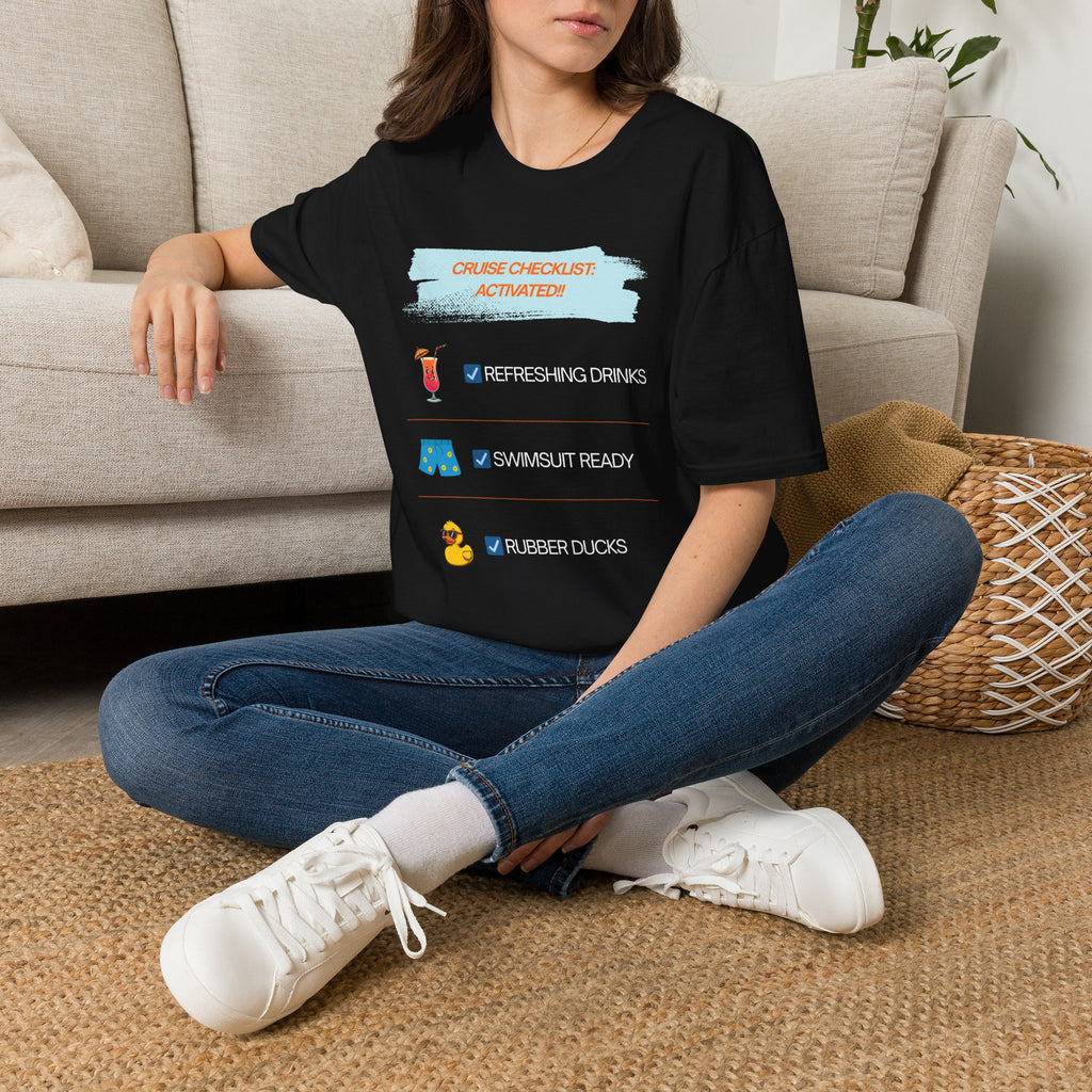 Cruise Checklist Activated T‑Shirt Male — Vacation Packing & Cruise Essentials Tee