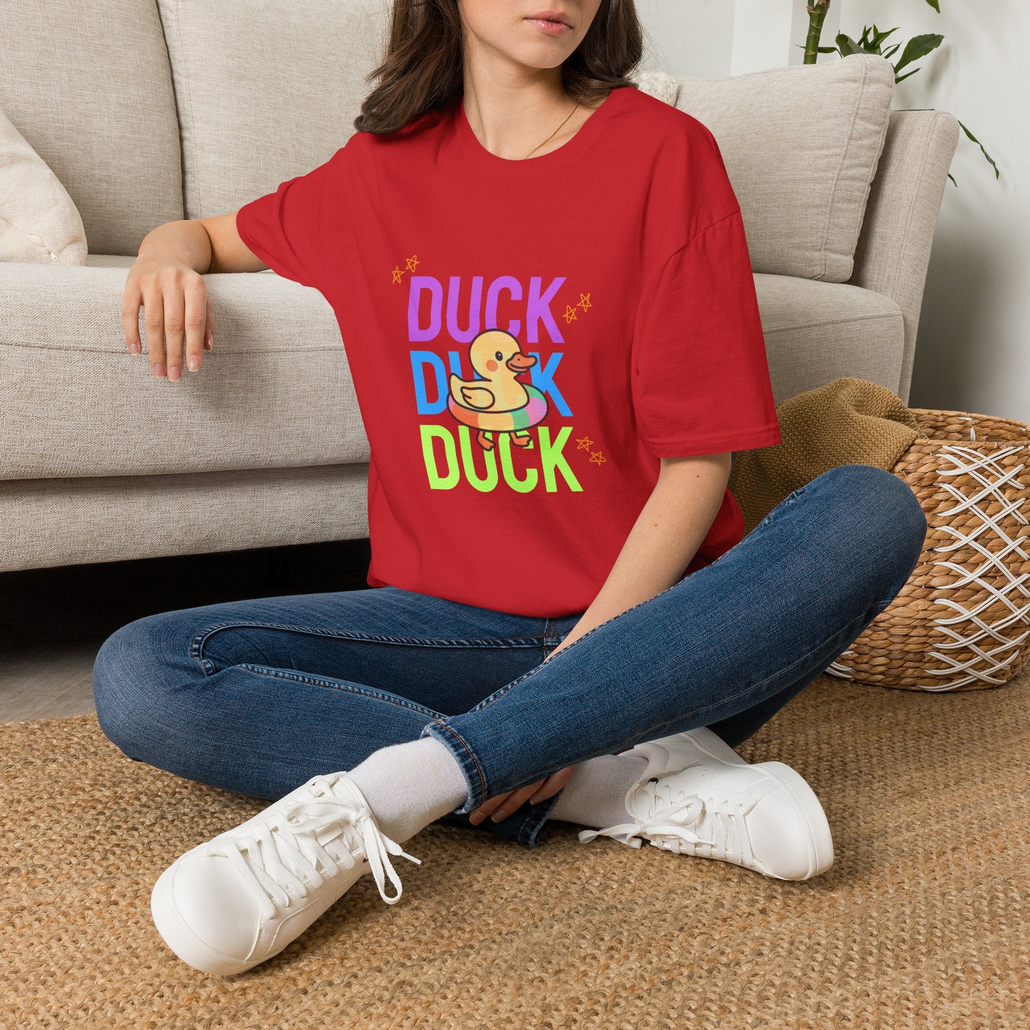 Rubber Duck T-Shirt — Cute Neon Duck Kids & Adult Graphic Tee