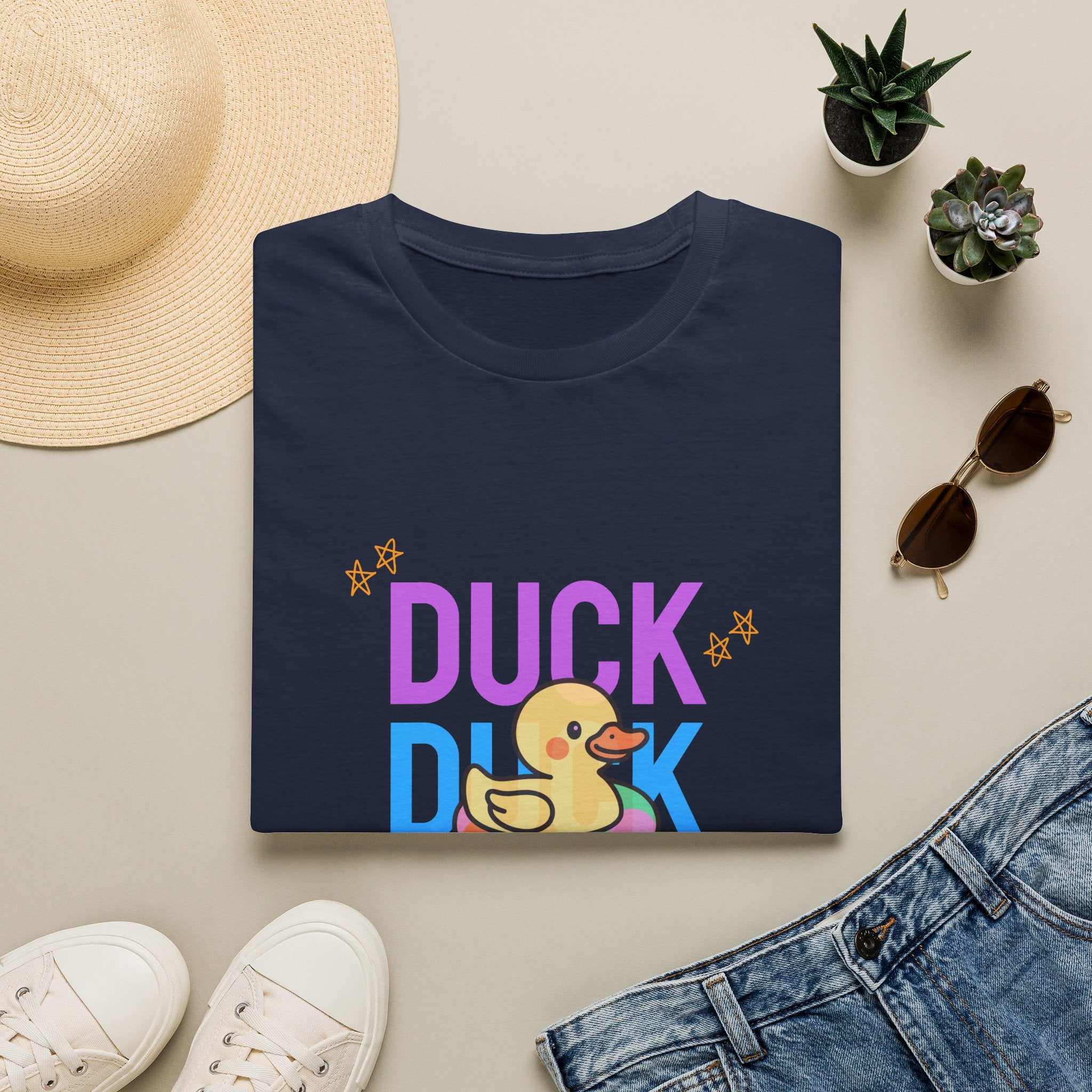 Rubber Duck T-Shirt — Cute Neon Duck Kids & Adult Graphic Tee
