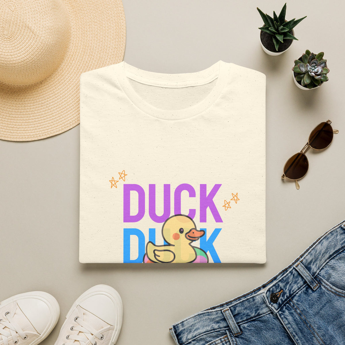 Rubber Duck T-Shirt — Cute Neon Duck Kids & Adult Graphic Tee