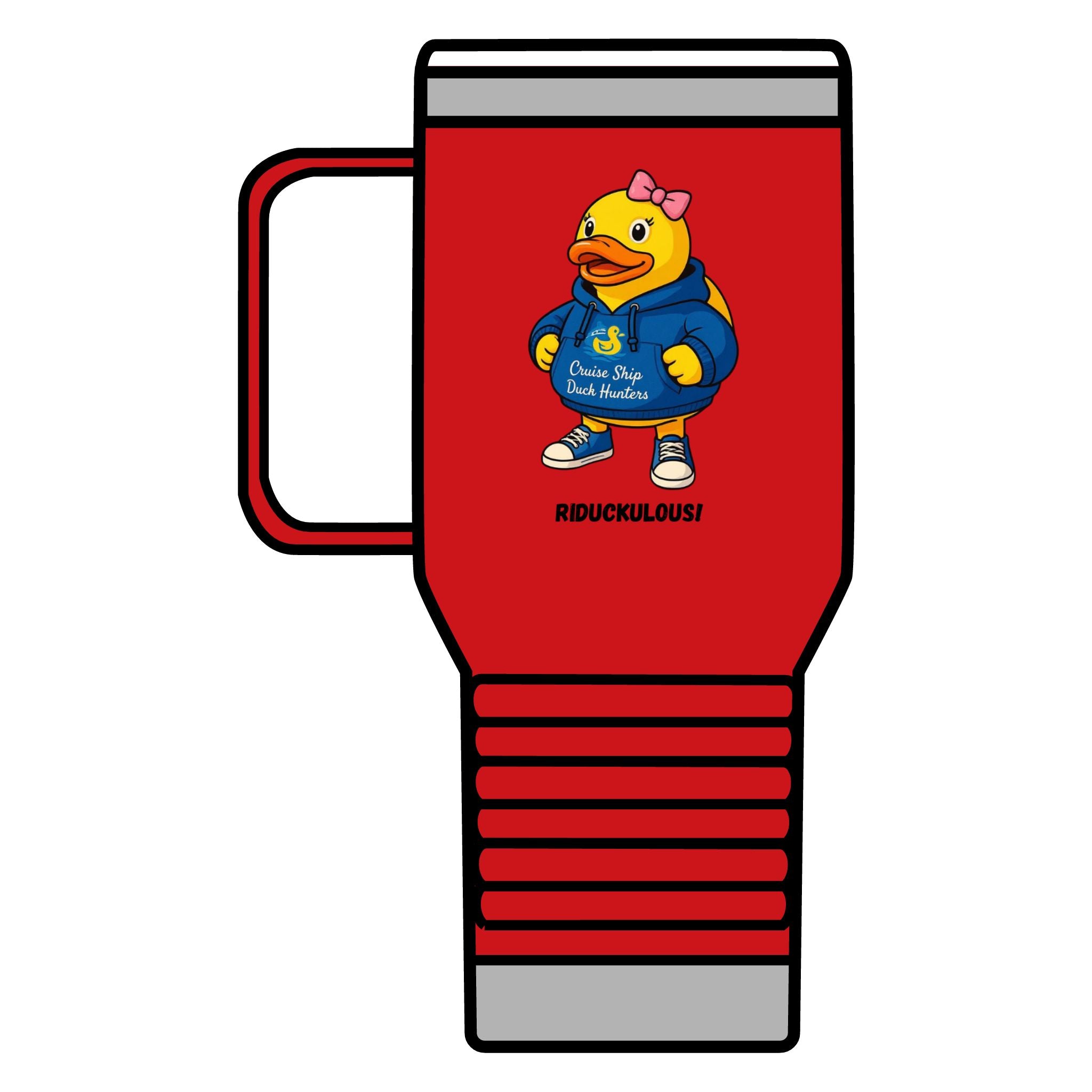Riduckulous Rubber Duck Travel Mug — 20oz Insulated Coffee Tumbler