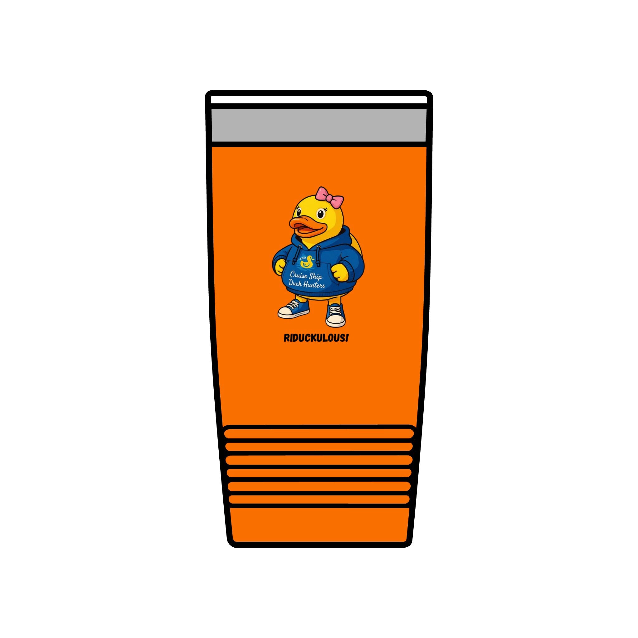 20oz Insulated Tumbler — Cute Duck Mascot Design ("Ridiculously")