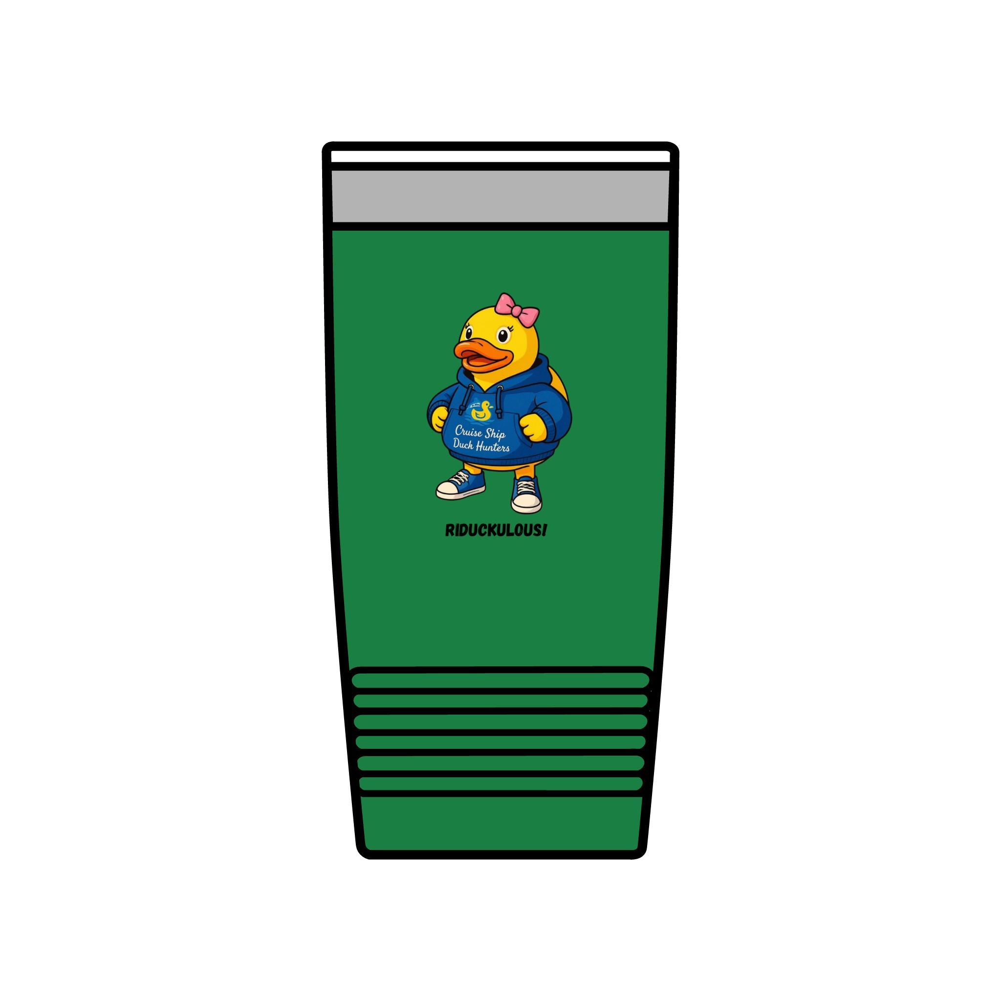 20oz Insulated Tumbler — Cute Duck Mascot Design ("Ridiculously")