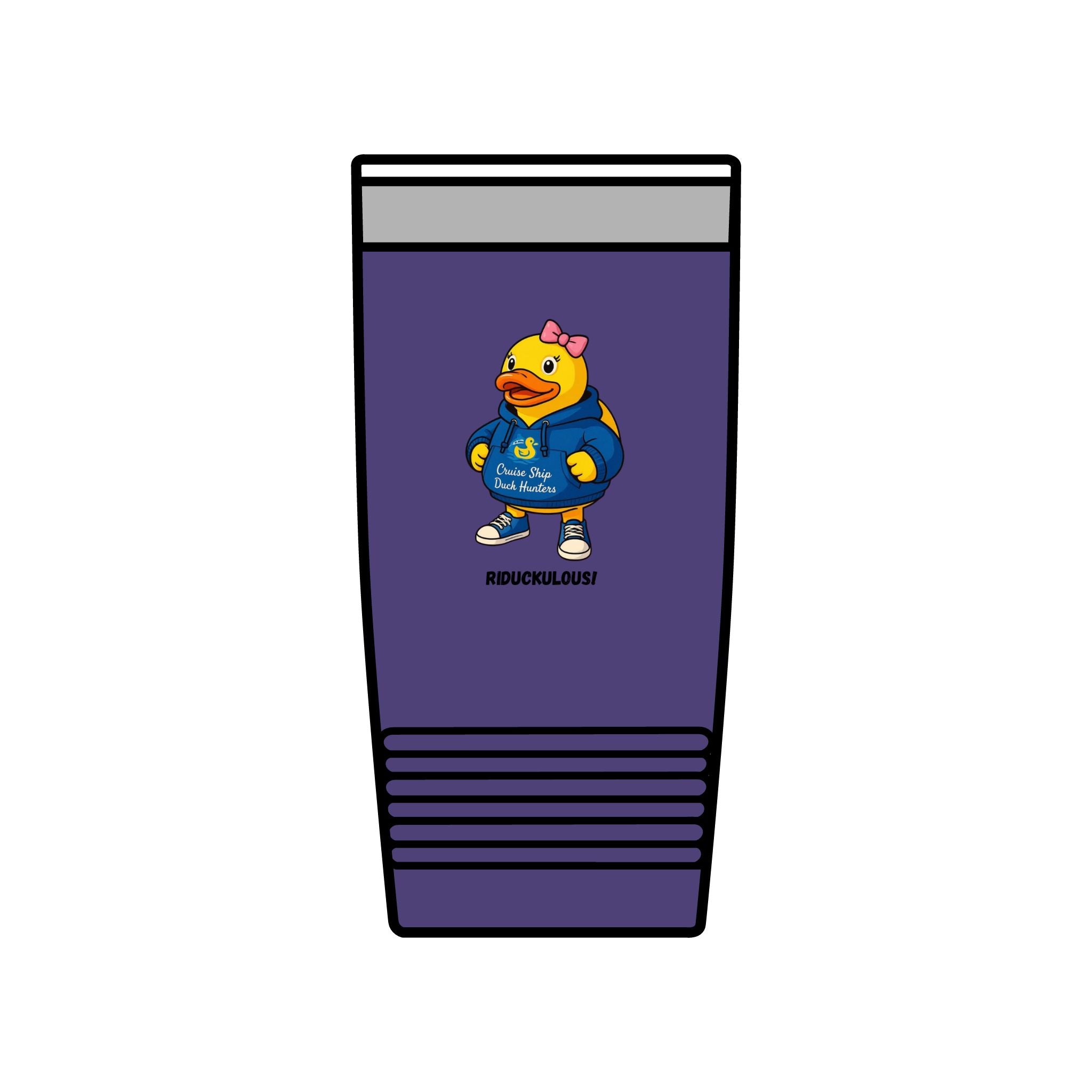 20oz Insulated Tumbler — Cute Duck Mascot Design ("Ridiculously")