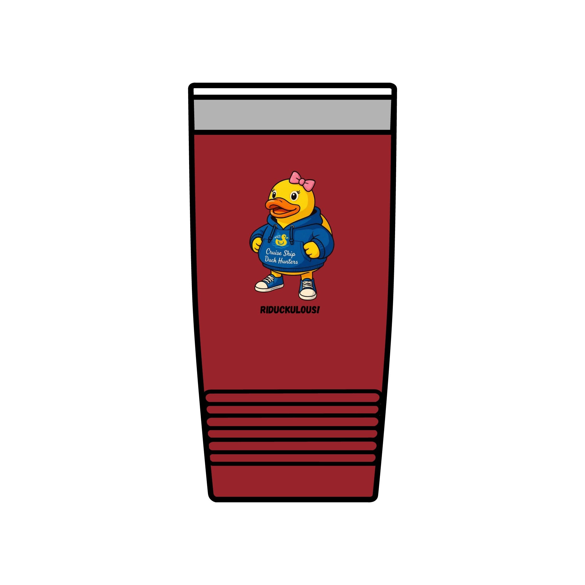 20oz Insulated Tumbler — Cute Duck Mascot Design ("Ridiculously")