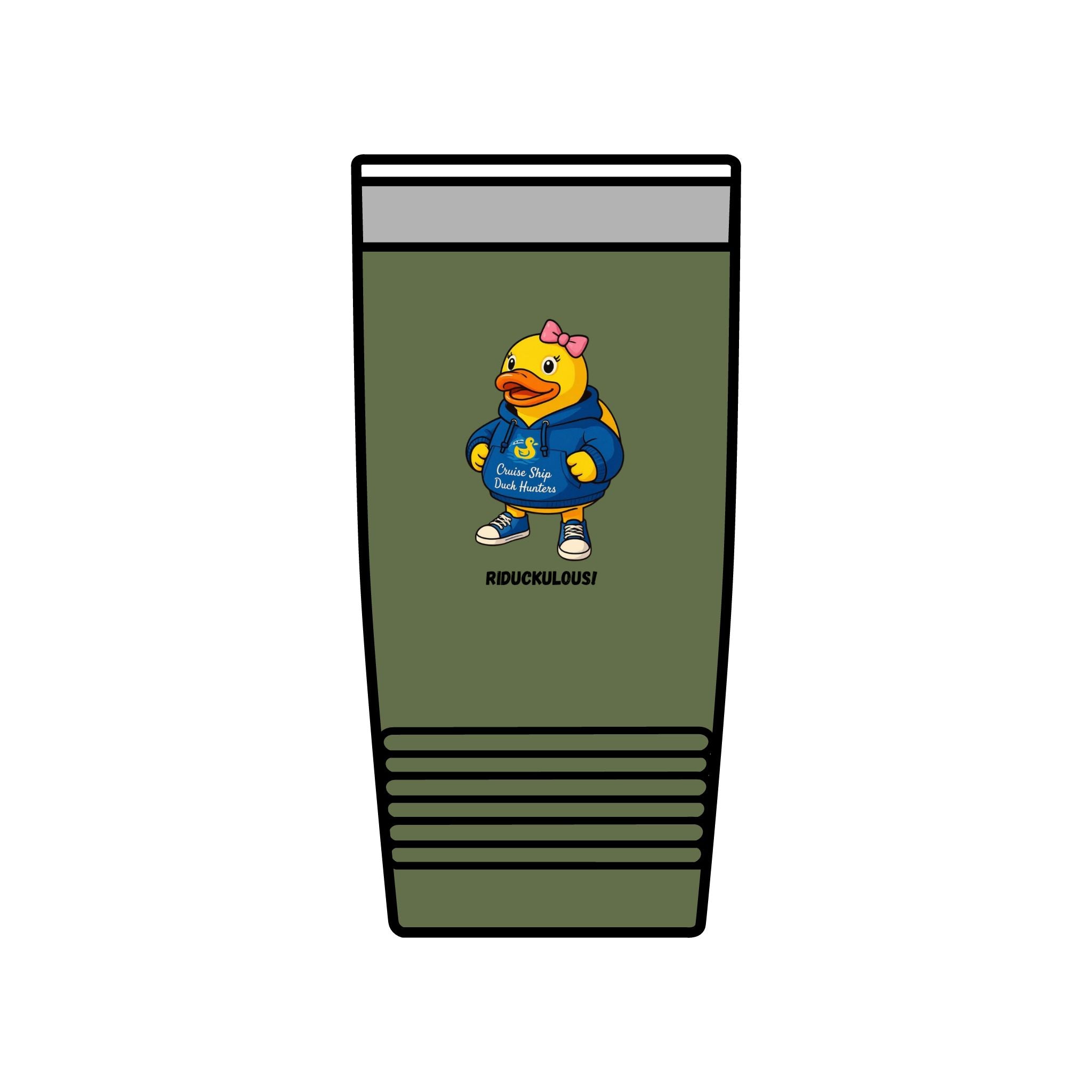 20oz Insulated Tumbler — Cute Duck Mascot Design ("Ridiculously")