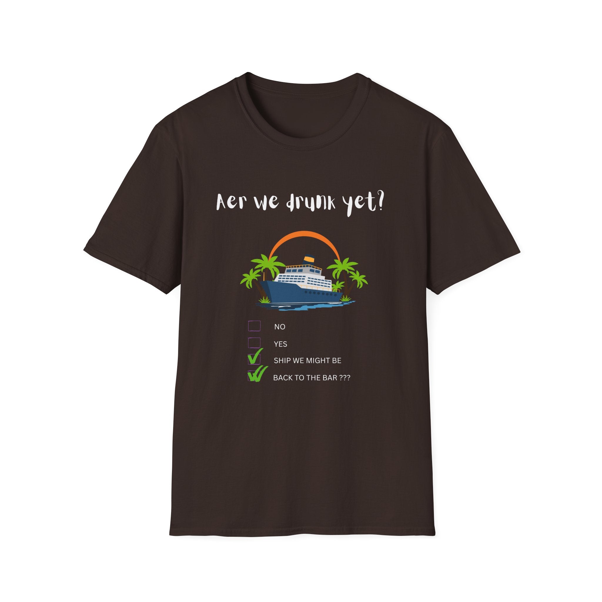 Cruise Vacation T‑Shirt - 'Are We Drunk Yet?' Funny Beach & Party Tee