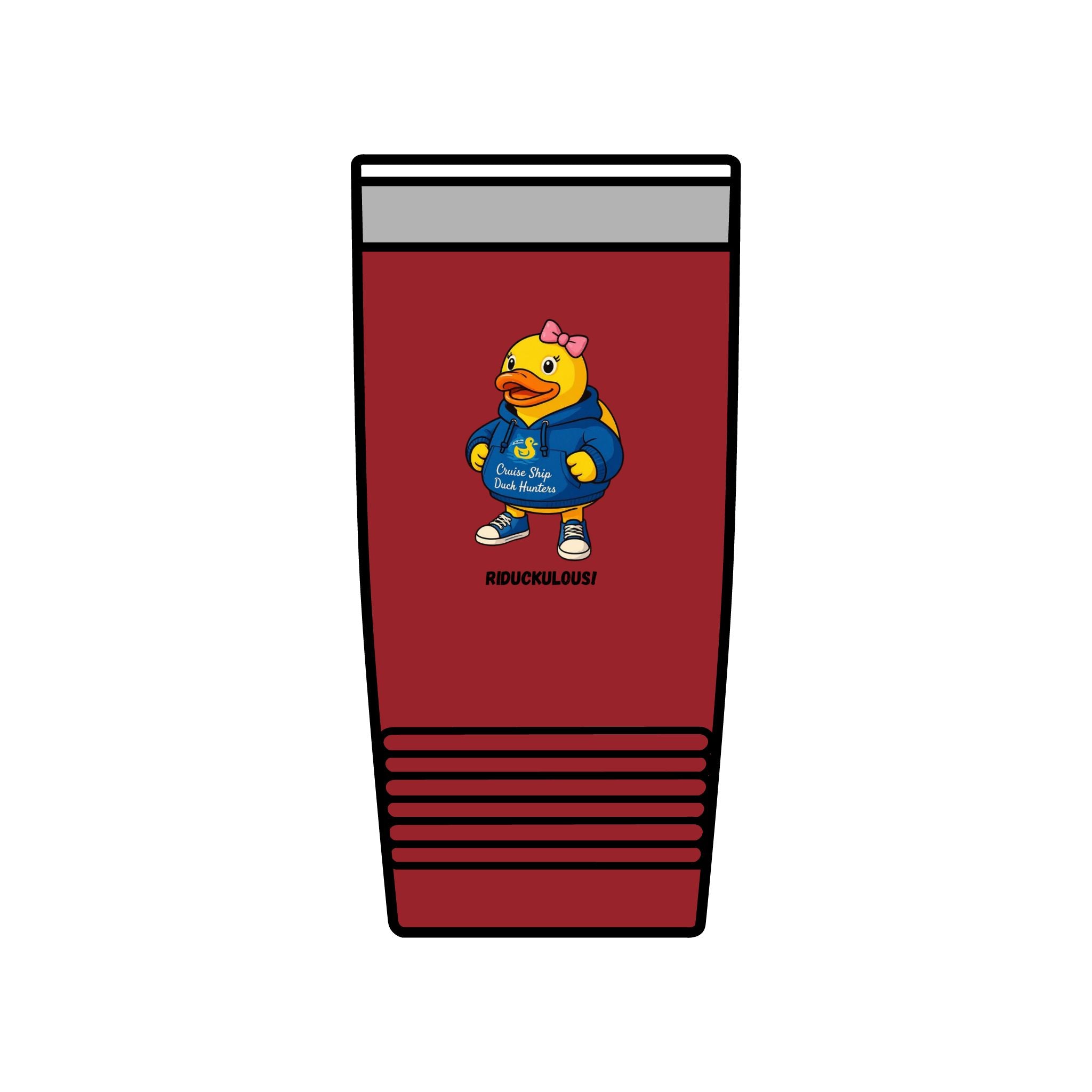 20oz Insulated Tumbler — Cute Duck Mascot Design ("Ridiculously")