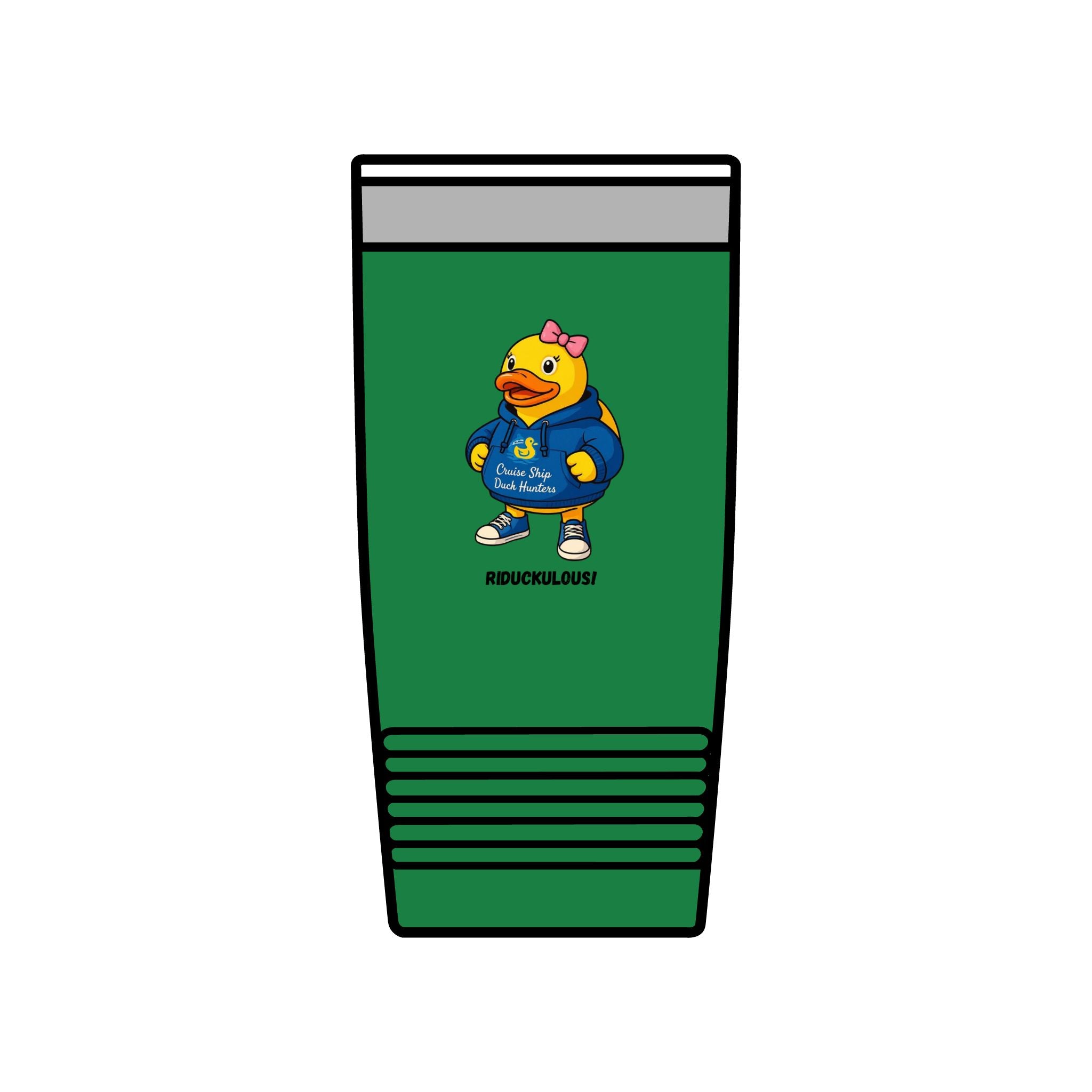 20oz Insulated Tumbler — Cute Duck Mascot Design ("Ridiculously")
